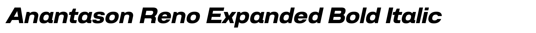 Anantason Reno Expanded Bold Italic image